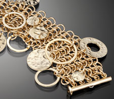 Gold Filled Discs on Chain Maille