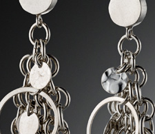 Chain Maille Earrings on Disc