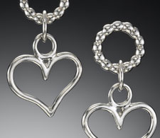 Open Hearted Short Earrings