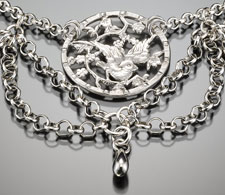 Open Bird Button on Swag Chain